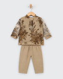 Eminent Newborn Girls Signature Printed Embroidered 3 Pc