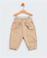 Eminent Newborn Girls Bunny Embroidered Terry Trousers