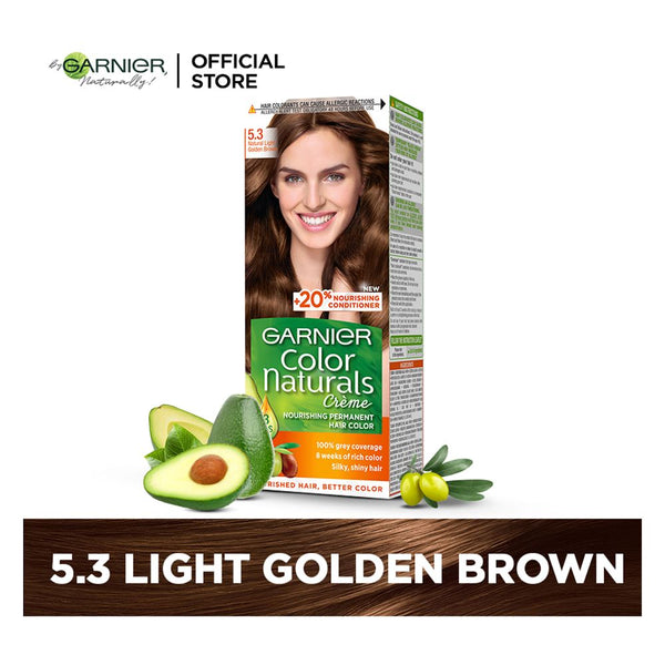 Garnier Color Naturals Creme Hair Colour 5.3 Light Golden Brown, Hair Color, Garnier, Chase Value