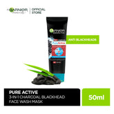 Garnier Skin Active Pure Active Anti-Blackheads 3-In-1 Daily Wash + Scrub + Mask, 50ml, Face Washes, Garnier, Chase Value