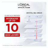 L'Oreal Paris Revitalift Crystal Gel Cream (Oil Free Face Moisturizer With Salicylic Acid), 50ml, Creams & Lotions, Loreal, Chase Value