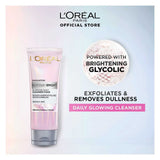 L'Oreal Paris Glycolic-Bright Glowing Daily Face Wash, For Even Glowing Skin, 100ml, Face Washes, Loreal, Chase Value