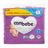 Canbebe Jumbo Newborn 84 Pcs, Diapers & Wipes, Canbebe, Chase Value