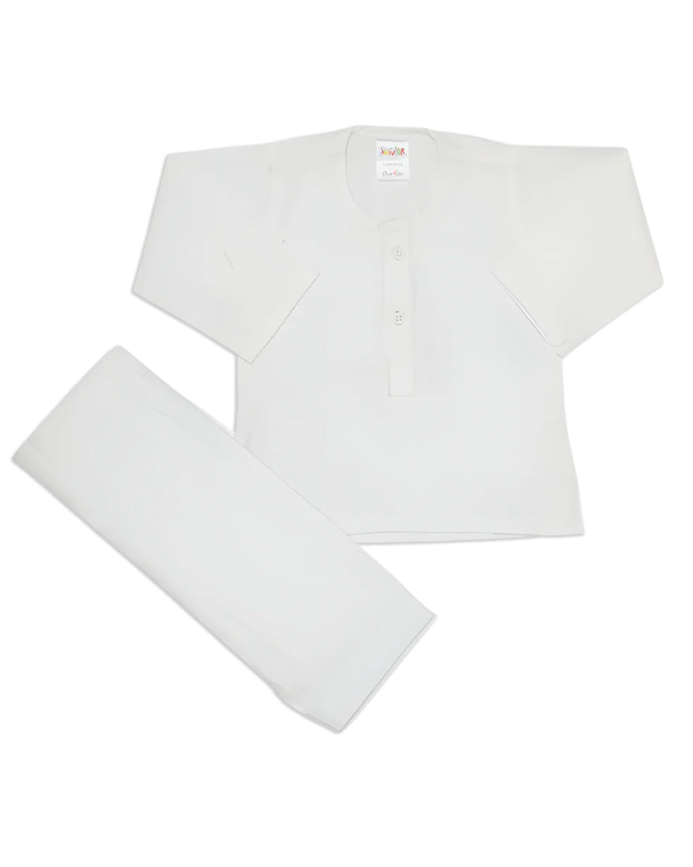 Newborn Girls Magzi Gala Kurta Shalwar - White, Newborn Girls Shalwar Suits, Chase Value, Chase Value