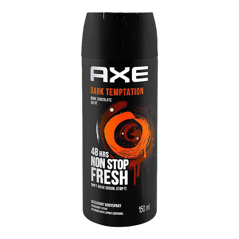 Axe Dark Temptation 48H Fresh Deodorant Spray For Men, 150ml, Men Perfumes, Axe, Chase Value