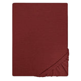 Single Bed Sheet Cover Fitted Jersey - Maroon, Single Size Bed Sheet, Chase Value, Chase Value