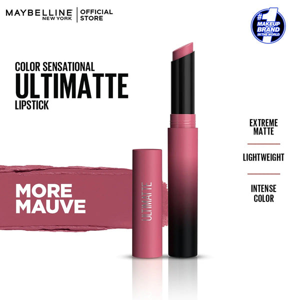 Maybelline Color Sensational Ultimatte Lipstick No- 599 More Mauve, Lip Gloss And Balm, Maybelline, Chase Value