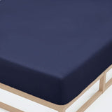 Single Bed Sheet Cover Fitted Jersey - Navy Blue, Single Size Bed Sheet, Chase Value, Chase Value