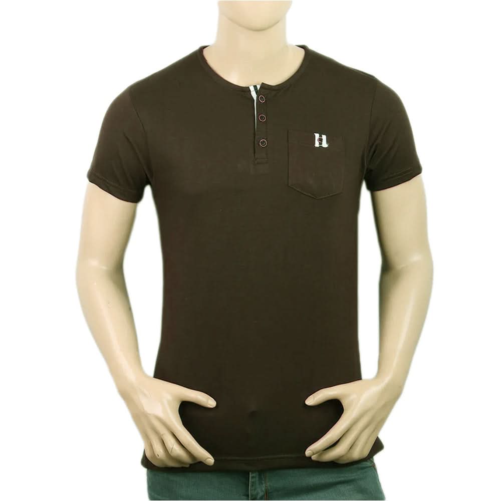 Men's Half Sleeves T-Shirt - Olive Green, Men's T-Shirts & Polos, Chase Value, Chase Value