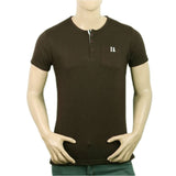 Men's Half Sleeves T-Shirt - Olive Green, Men's T-Shirts & Polos, Chase Value, Chase Value