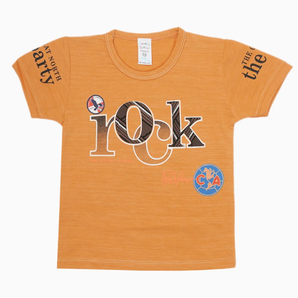 Boys Half Sleeves T-Shirt - Peach, Boys T-Shirts, Chase Value, Chase Value