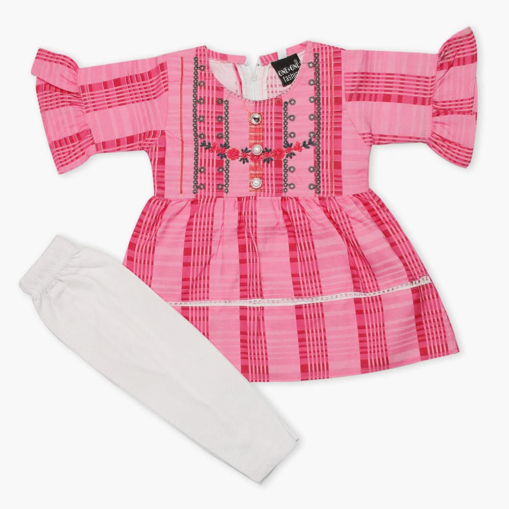 Newborn Girls Full Sleeves Suit - Pink, Newborn Girls Winterwear, Chase Value, Chase Value