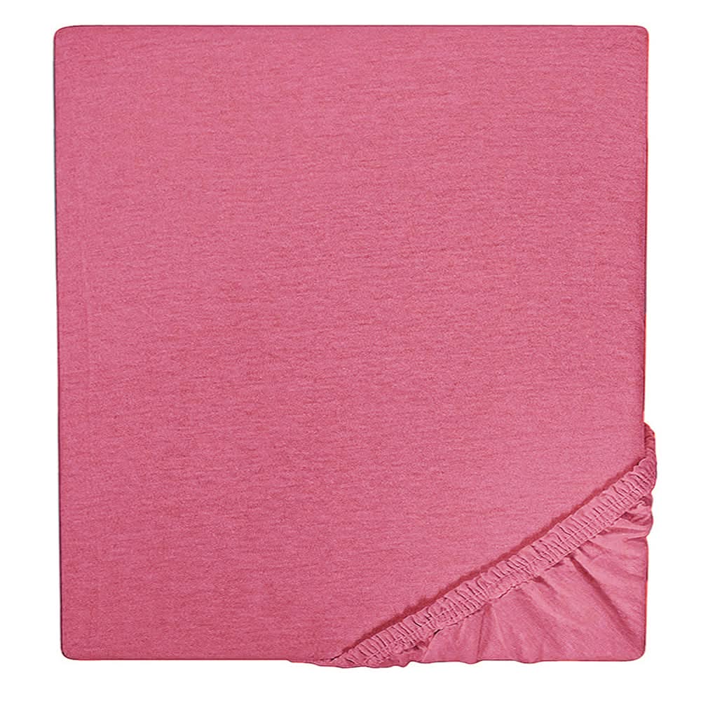 Double Bed Fitted Sheet Jersey - Pink, Double Size Bed Sheet, Chase Value, Chase Value