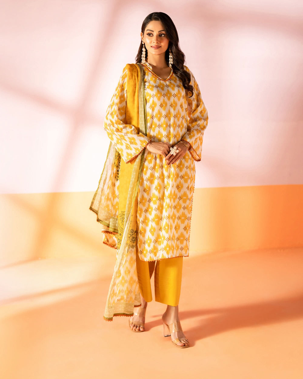 Salina Women’s 3PC Printed Suit-1, Women, 3Pcs Shalwar Suit, Chase Value, Chase Value