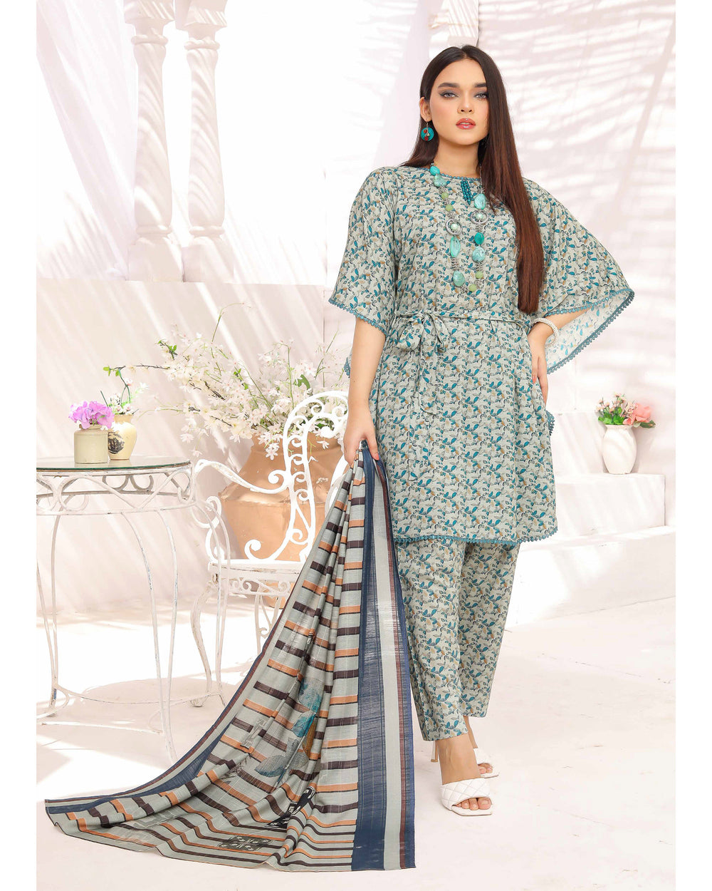 Nyasia By RA-Bin Hameeb Linen Cord's Printed Unstitched 3Pcs Suit - 3, Women, 3Pcs Shalwar Suit, Rana Arts, Chase Value