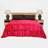 Mansion Solid Flamed Double - Red, Blanket, Chase Value, Chase Value