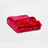 Mansion Solid Flamed Double - Red, Blanket, Chase Value, Chase Value