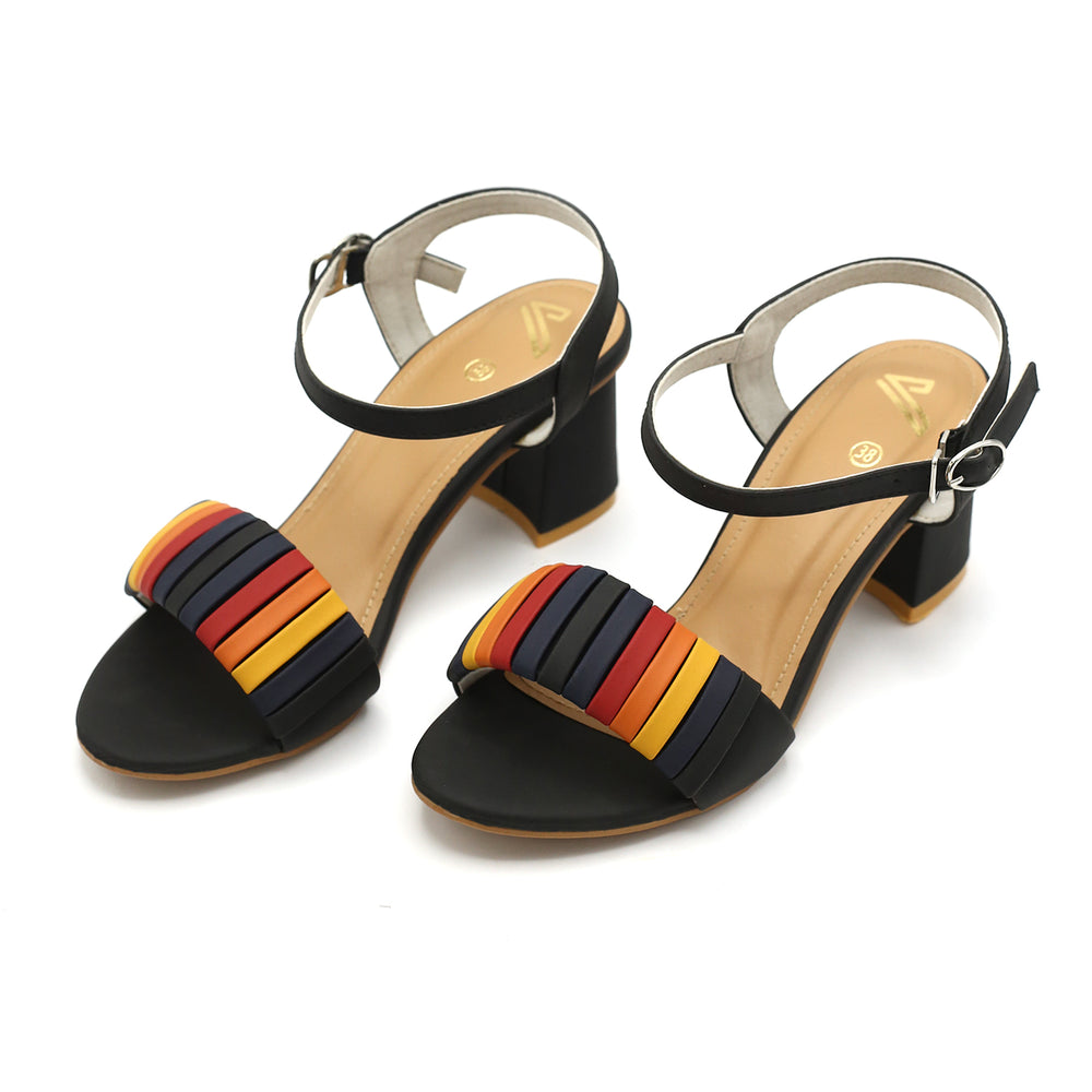 Girls Fancy Heel Sandal - Black, Girls Heels, Chase Value, Chase Value