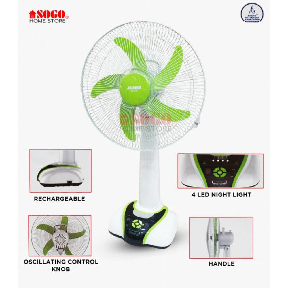 SOGO Rechargeable Fan/Light JPN-631, Home & Lifestyle, Charging Fans, SOGO, Chase Value