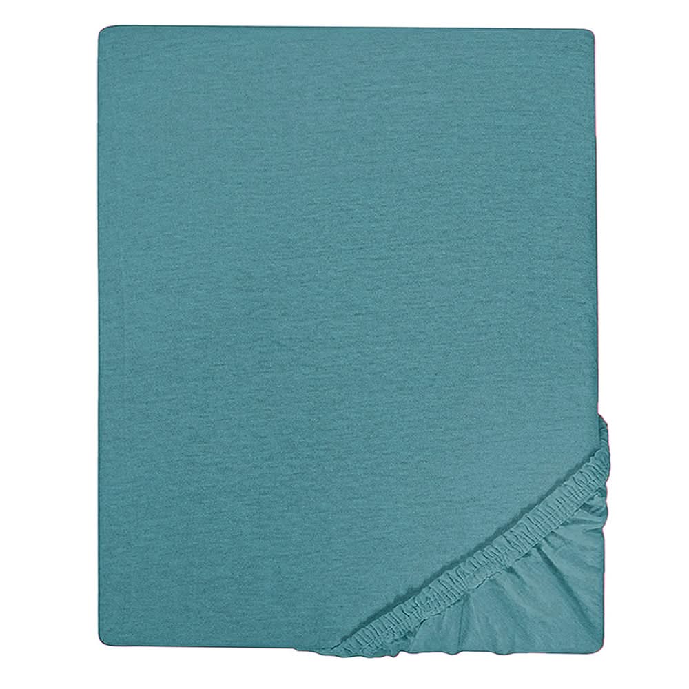 Double Bed Fitted Sheet Jersey - Steel Blue, Double Size Bed Sheet, Chase Value, Chase Value