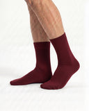 Men's Plain Crew Socks - 2 Pair