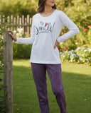 Women's Full Sleeves Knitted Set - White, Women Two Piece Outfit, Chase Value, Chase Value