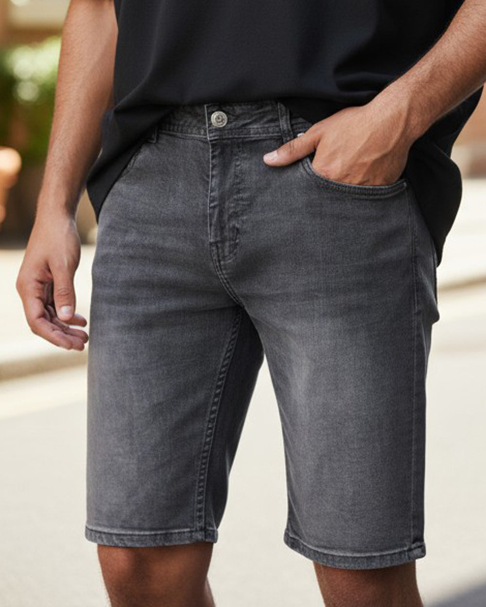 Eminent Men's Denim Short - Dark Grey, Men's Shorts, Eminent, Chase Value