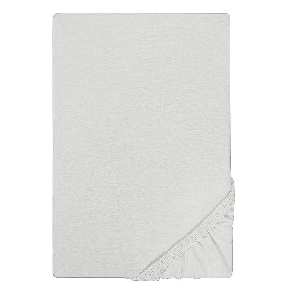 Single Bed Fitted Sheet Jersey - White, Single Size Bed Sheet, Chase Value, Chase Value