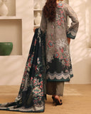 Zarineh Winter Muse Khaddar Printed Embroidered Suit - 3 Pc