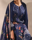 Zarineh Winter Muse Khaddar Printed Embroidered Suit - 3 Pc