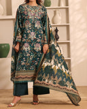 Zarineh Winter Muse Khaddar Printed Embroidered Suit - 3 Pc
