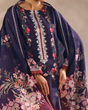 Zarineh Winter Muse Khaddar Printed Embroidered Suit - 3 Pc