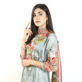 Khadde Printed Lawn 3 Piece Un-Stitched Suit - 009, Women, 3Pcs Shalwar Suit, United Textiles, Chase Value
