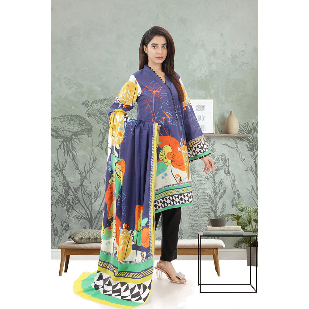 Eminent Digital Printed 2Pcs Unstitched Suit With Lawn Dupatta - 2, Women, 2Pcs Shalwar Suit, Eminent, Chase Value