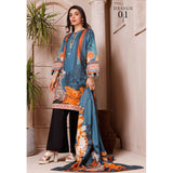 Halime Sultan Digital Printed Lawn 3Pcs Unstitched Suit V1 - 1, Women, 3Pcs Shalwar Suit, Halime Sultan, Chase Value