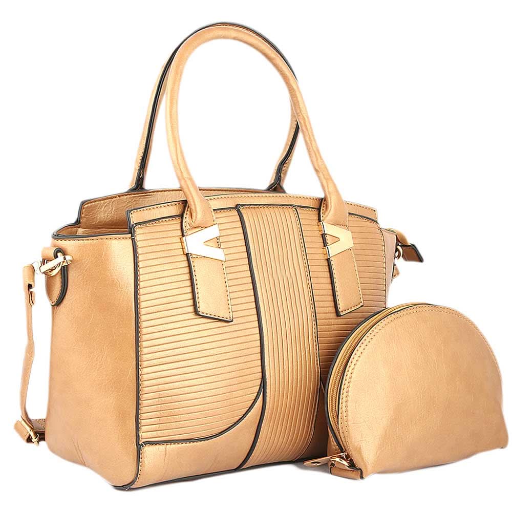 Women's Handbag 2 Pcs (Y-0162) - Gold, Women, Bags, Chase Value, Chase Value