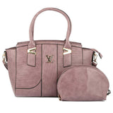 Women's Handbag 2 Pcs (Y-0162) - Light Purple, Women, Bags, Chase Value, Chase Value