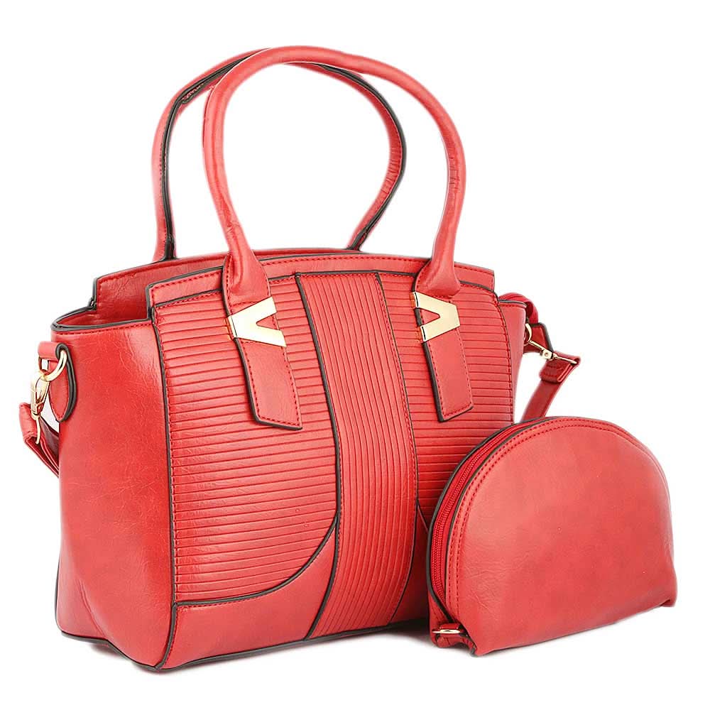 Women's Handbag 2 Pcs (Y-0162) - Red, Women, Bags, Chase Value, Chase Value