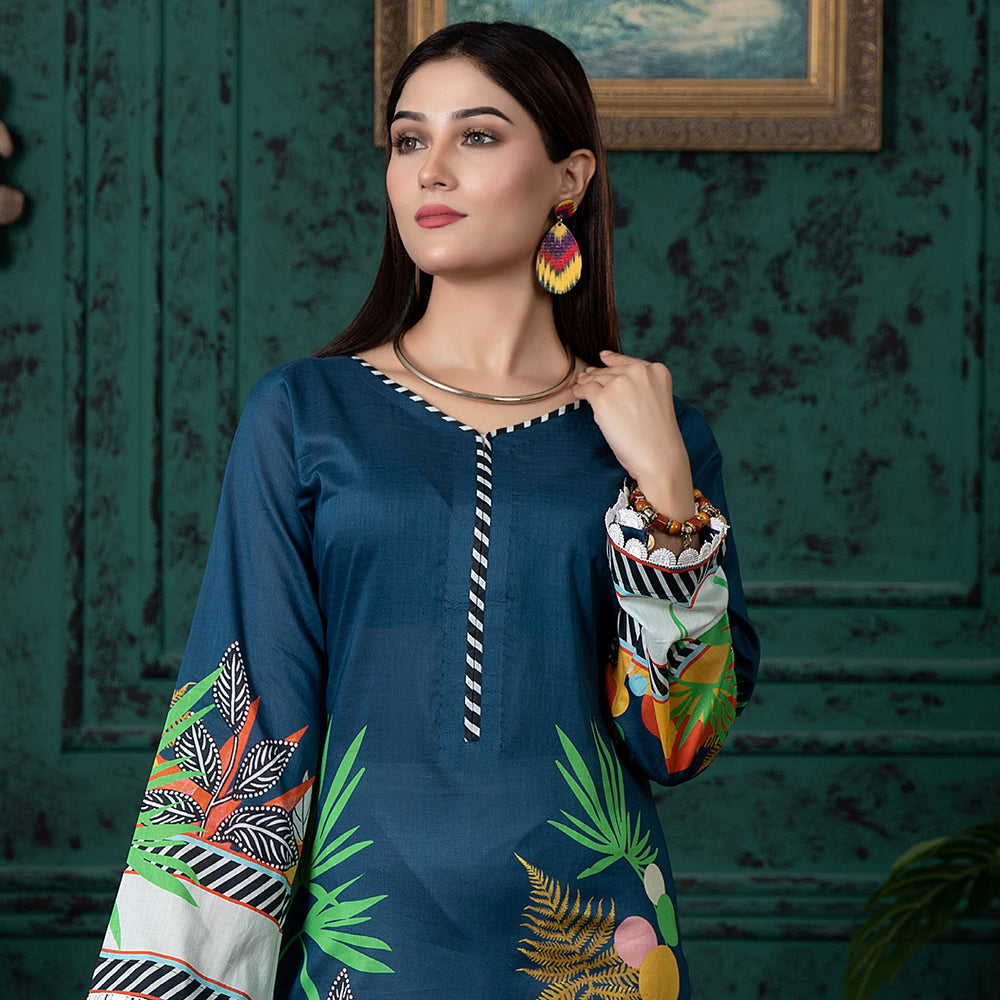 Regalia Digital Printed Unstitched Kurti V-2 - 2, Women, Unstitched Kurti, Regalia Textiles, Chase Value