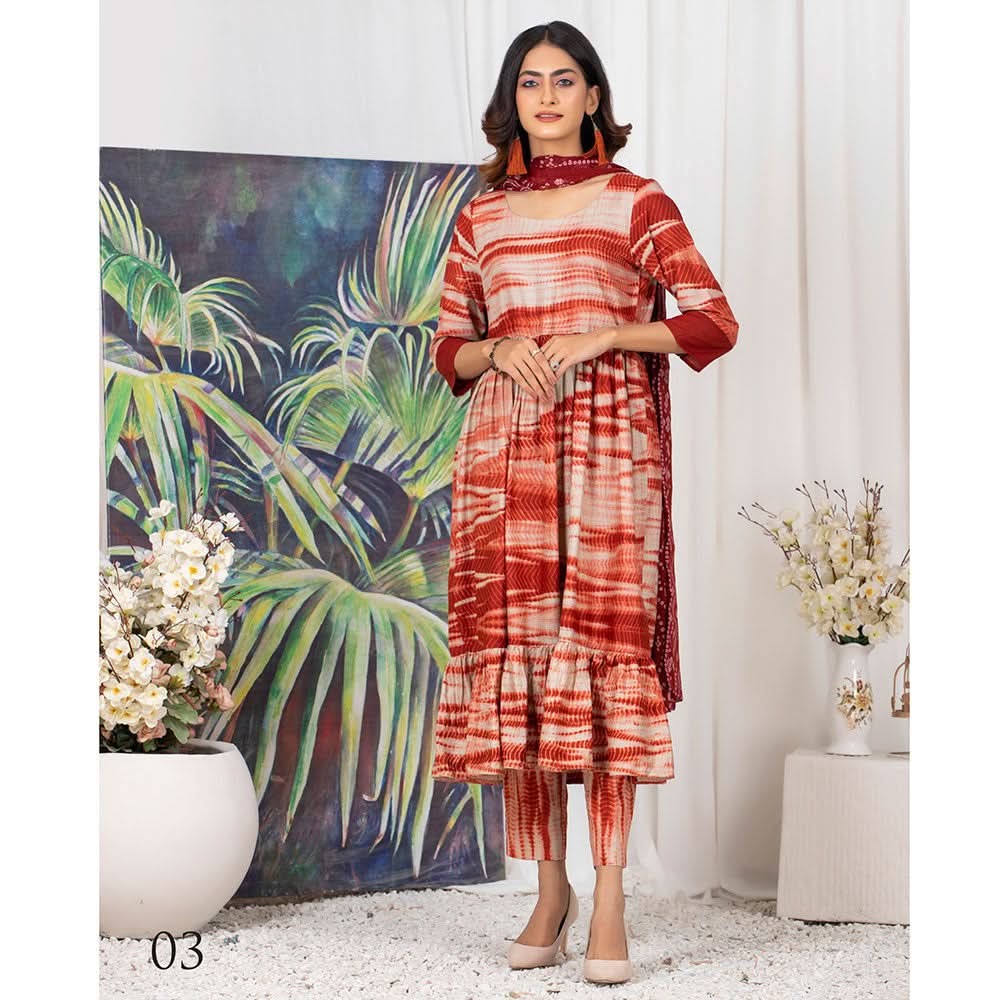TIE & DYE Printed Cotton 3 Pcs Un-Stitched Suit - 3, Women, 3Pcs Shalwar Suit, ZS Textiles, Chase Value
