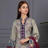 Orchid Modal Satin Digital Printed Un-Stitched 3 Pcs Suit - 3, Women, 3Pcs Shalwar Suit, Orchid, Chase Value
