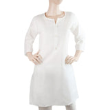 Women's Plain Kurti - White, Women, Ready Kurtis, Chase Value, Chase Value