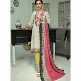 Zebtan Embroidered Cotton 3 Pieces Un-Stitched Suit Vol 01 - 04, Women, 3Pcs Shalwar Suit, Rujhan Textiles, Chase Value