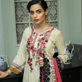 Zebtan Embroidered Cotton 3 Pieces Un-Stitched Suit Vol 01 - 04, Women, 3Pcs Shalwar Suit, Rujhan Textiles, Chase Value