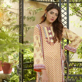 Three Star Printed Cotton 3 Pcs Un-Stitched Suit - 4 A, Women, 3Pcs Shalwar Suit, Al Dawood Textiles, Chase Value