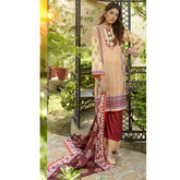 Three Star Printed Cotton 3 Pcs Un-Stitched Suit - 4 A, Women, 3Pcs Shalwar Suit, Al Dawood Textiles, Chase Value