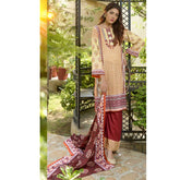 Three Star Printed Cotton 3 Pcs Un-Stitched Suit - 4 A, Women, 3Pcs Shalwar Suit, Al Dawood Textiles, Chase Value