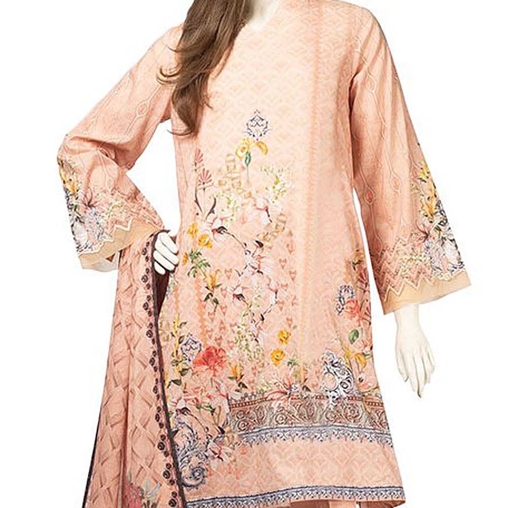 Saya Digital Printed Lawn Un-Stitched 1 Piece Kurti - 0412, , Chase Value, Chase Value