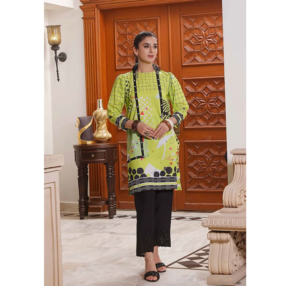 Halime Sultan Unstitched Printed Kurti 4 - V1, Women, Unstitched Kurti, Halime Sultan, Chase Value