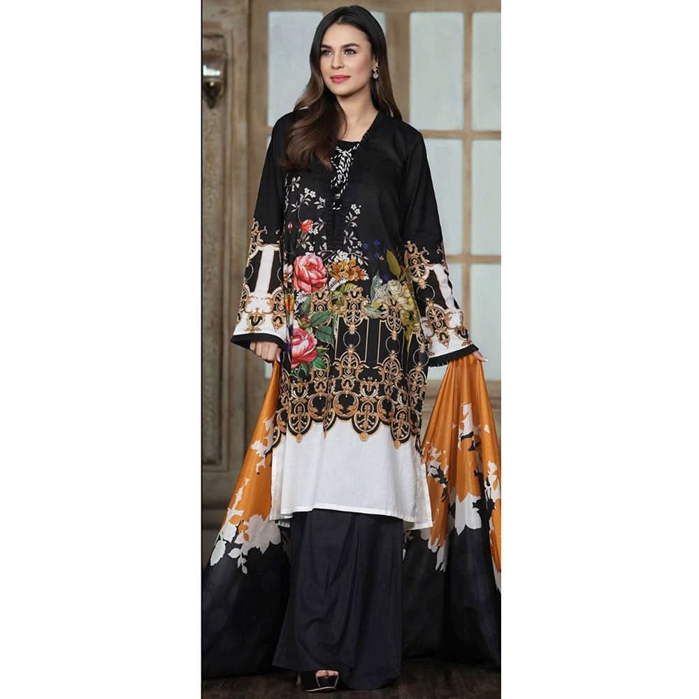 BIN HAMEED Printed Embroidered unstitched 3pc Suit V-8, Women, 3Pcs Shalwar Suit, Rana Arts, Chase Value